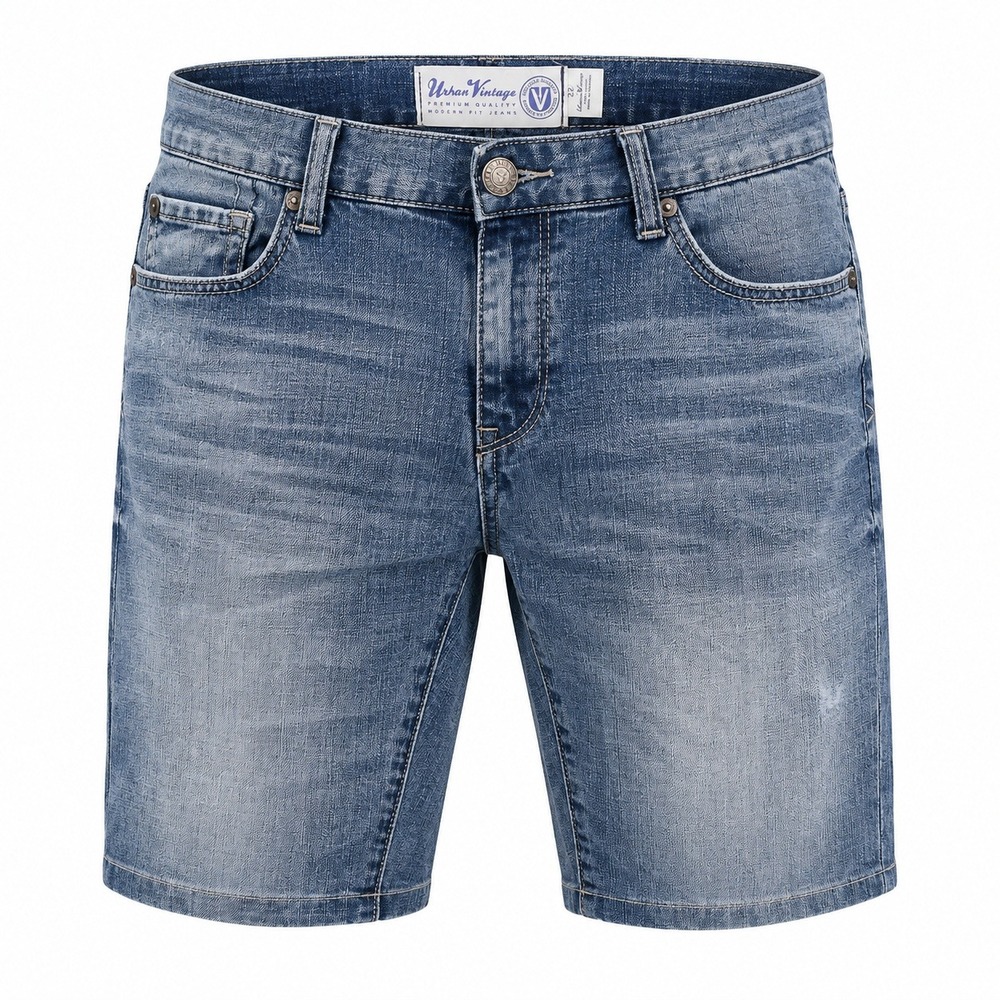 URBAN VINTAGE Denim Shorts Mens 34 Blue Modern Fit 100% Cotton Casual Jorts